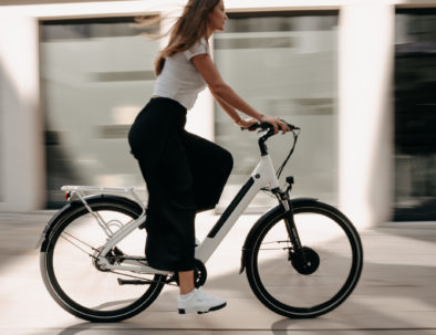 Woman on E-Bike